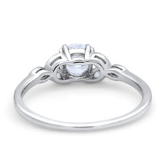 Sterling Silver Semi Mount Ring Setting Round RD 6x6mm with CZ Accents Syzjewelry