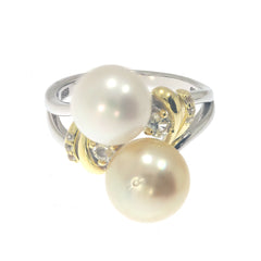 Anel de Prata Esterlina Semi Montagem Redondo RD 3x3 1x1mm Pérola