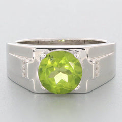 Men's Sterling Silver Semi Mount Ring Setting Round RD 9X9mm Prongs Set - Syzjewelry