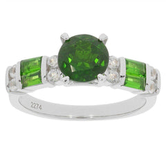 Sterling Silver Semi Mount Ring Setting Round RD 7x7mm White Topaz PJC2274R- - Syzjewelry