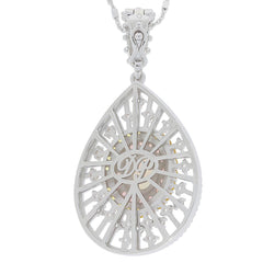 Sterling Silver Semi Mount Pendant Setting Cabochon Oval OV 8X6mm Whit - Syzjewelry