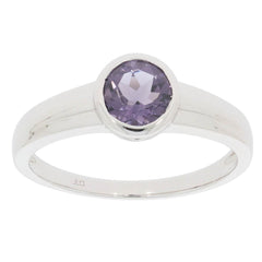 Sterling Silver Semi Mount Ring Setting Round RD 7x7mm Bezel Set - Syzjewelry