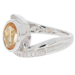 Sterling Silver Semi Mount Ring Setting Oval OV 9X7mm White Topaz D-PJC24269 - Syzjewelry