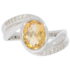 Sterling Silver Semi Mount Ring Setting Oval OV 9X7mm White Topaz D-PJC24269 - Syzjewelry
