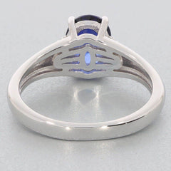 Sterling Silver Semi Mount Ring Setting Oval OV 8X6mm 3 Stones - Syzjewelry