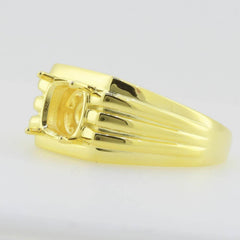 Men's Ring Settings Sterling Silver Ring Mounting Cushion CU 8X8mm 19575 - Syzjewelry