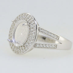 Jewelry Wax Semi Mount Ring Setting Oval OV 10x8mm Cab Black Spinel