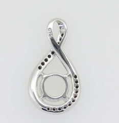 Jewelry Wax Black Spinel Semi Mount Pendant Setting Round RD 6.5X6.5mm