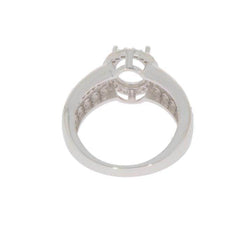 Sterling Silver Semi Mount Ring Setting Oval OV 9x7mm PJC4094R - Syzjewelry