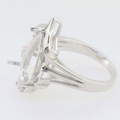 Jewelry Wax Semi Mount Ring Setting Pear PE 16X11mm White Topaz