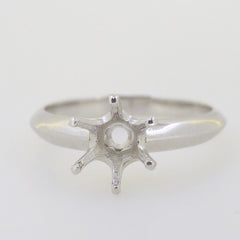 Jewelry Wax Semi Mount Ring Setting Rd 6x6mm Solitaire Knife Edge Shank