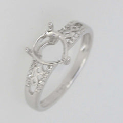Jewelry Wax Semi Mount Ring Setting Pear PE 9x7mm White Topaz