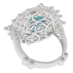 Sterling Silver Semi Mount Ring Setting Cabochon Oval OV 14X10mm White - Syzjewelry