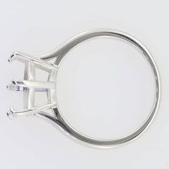 Sterling Silver Semi Mount Ring Setting Round RD 11x11mm Solitaire - Syzjewelry