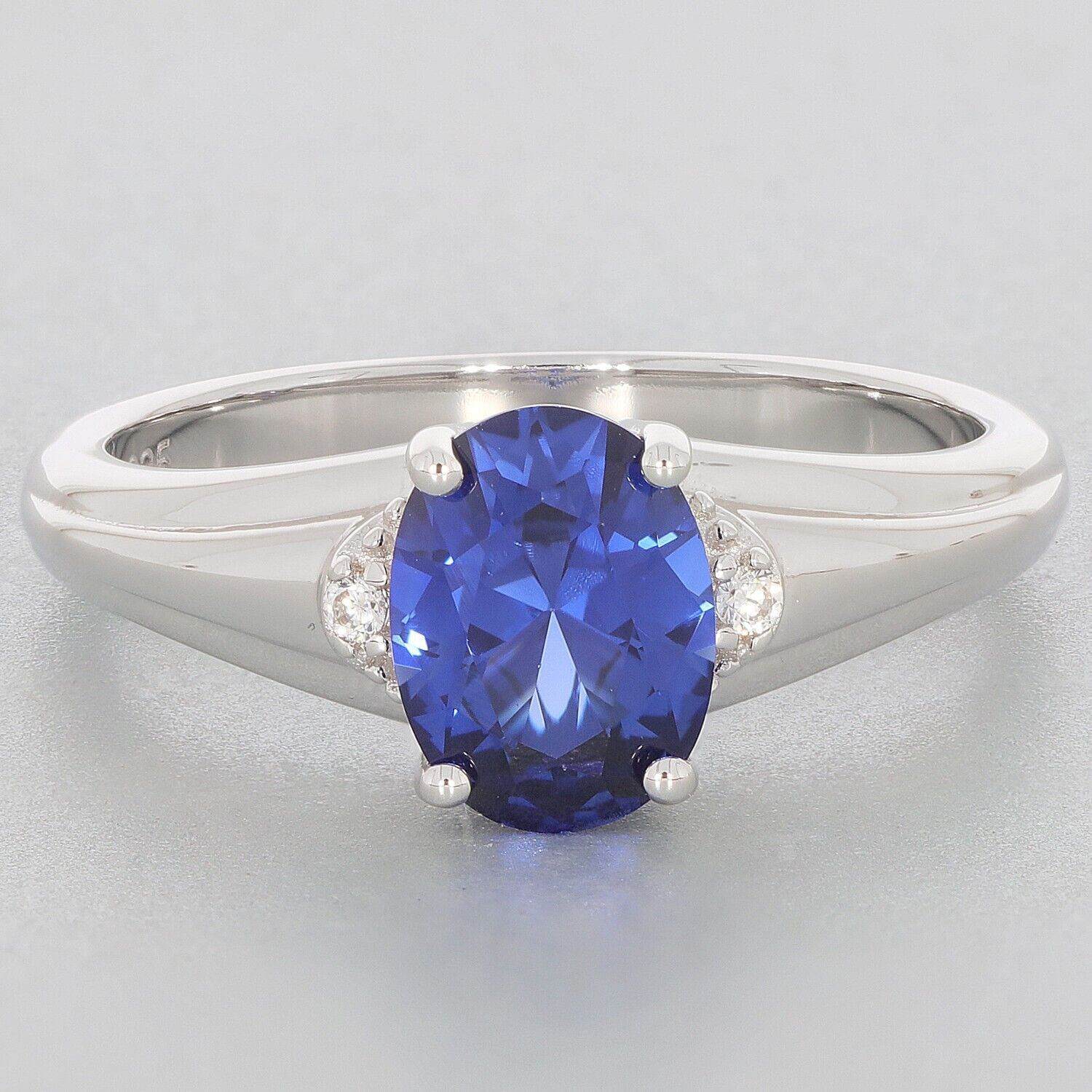 Sterling Silver Semi Mount Ring Setting Oval OV 8X6mm 3 Stones - Syzjewelry