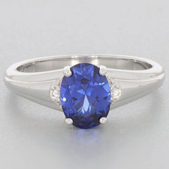 Sterling Silver Semi Mount Ring Setting Oval OV 8X6mm 3 Stones - Syzjewelry