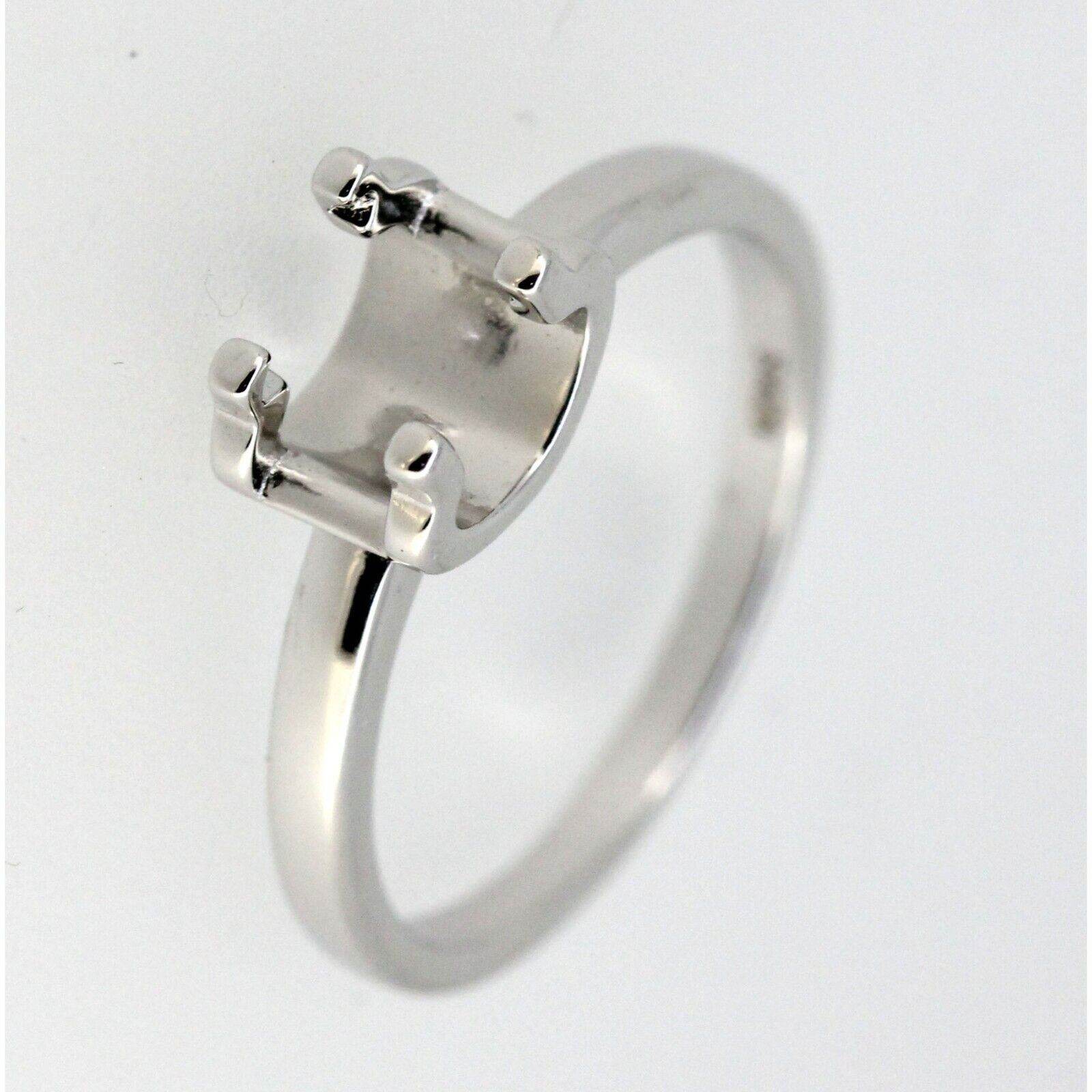 Sterling Silver Semi Mount Ring Setting Round RD 7x7mm - Syzjewelry