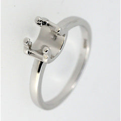 Sterling Silver Semi Mount Ring Setting Round RD 7x7mm - Syzjewelry
