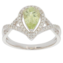 Sterling Silver Semi Mount Ring Setting Pear PE 9X6mm PJC27640R - Syzjewelry