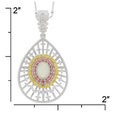 Sterling Silver Semi Mount Pendant Setting Cabochon Oval OV 8X6mm Whit - Syzjewelry