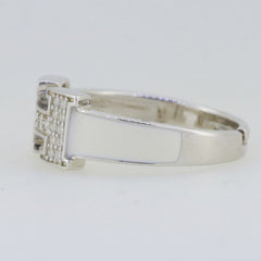 Letter H Melee Moissanite Jewelry Wax Band Ring Enamel Adjustable Size Syzjewelry