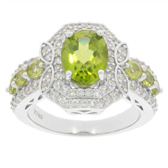 Sterling Silver Semi Mount Ring Setting Oval OV 9x7mm Double Halo 3 Ro - Syzjewelry