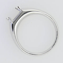 Men's Ring Settings Ring Mounting 14K White Gold Semi Mount Ring Setting Princess SQ 7X7mm - Syzjewelry
