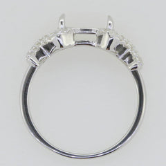 Sterling Silver Semi Mount Ring Setting Marquise MQ 10X5mm White Topaz - Syzjewelry