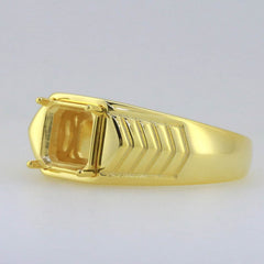 Men's Ring Settings Sterling Silver Ring Mounting Asscher Square Emerald SQ 8x8m - Syzjewelry