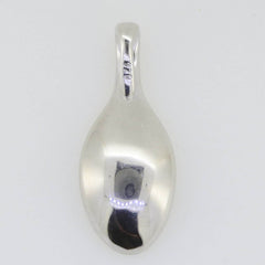 Sterling Silver Semi Mount Pendant Setting Cabocho Oval OV 14x10mm Tea Spoon - Syzjewelry