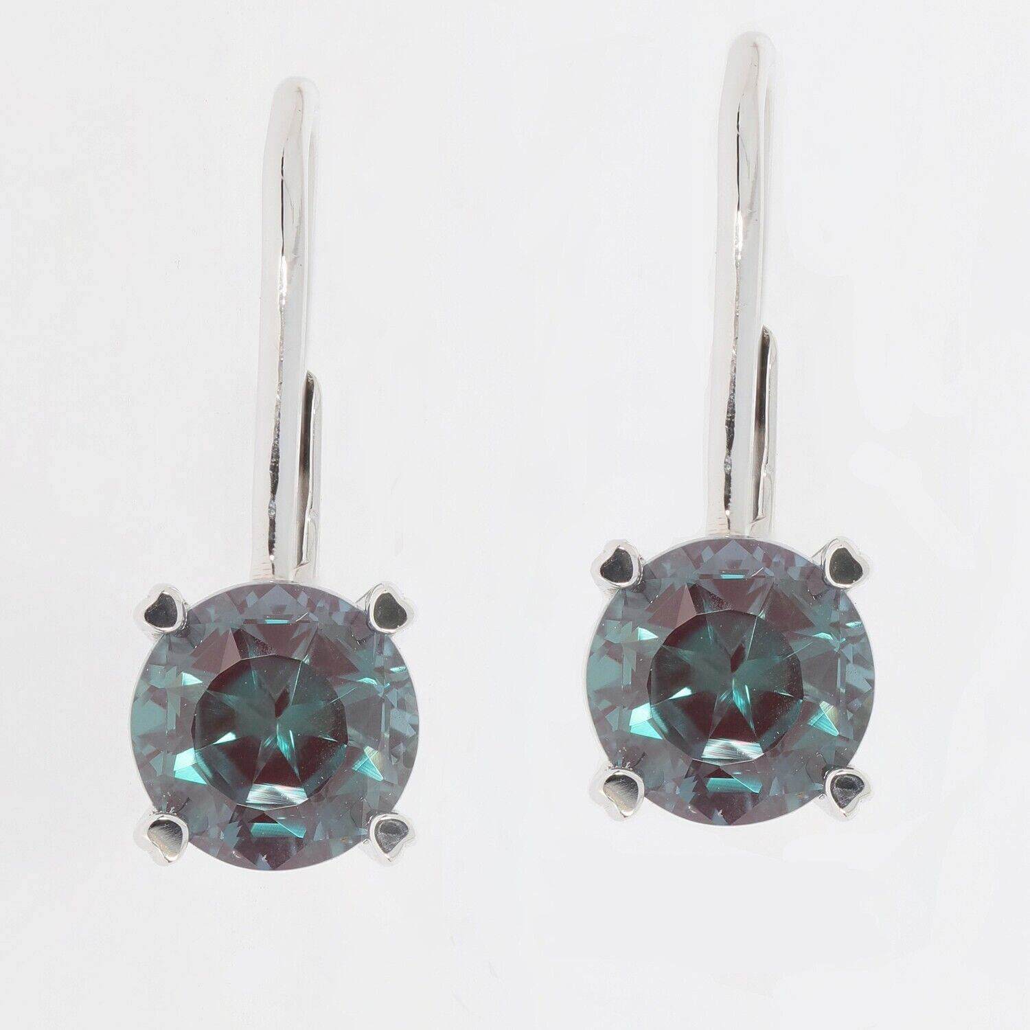 Sterling Silver Semi Mount Earrings Setting Round RD 6.5X6.5mm Leverba - Syzjewelry