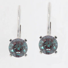 Sterling Silver Semi Mount Earrings Setting Round RD 6.5X6.5mm Leverba - Syzjewelry