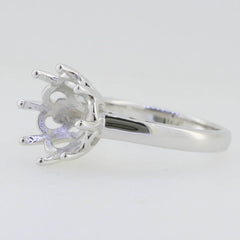 14K White Gold Semi Mount Ring Setting Round RD 11X11mm - Syzjewelry