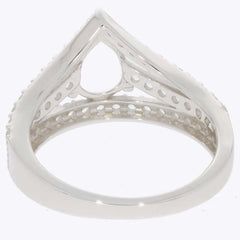 Jewelry Wax Semi Mount Ring Setting Pear PE 8X6mm White Topaz