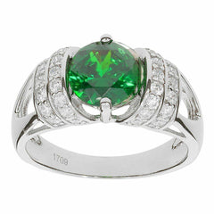 Sterling Silver Semi Mount Ring Setting Round RD 8x8mm W/ Moissanite - Syzjewelry