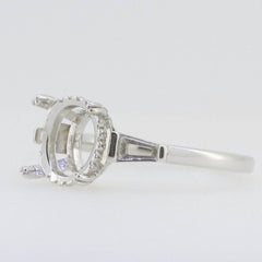 Sterling Silver Semi Mount Ring Setting Oval OV 9x7mm BG 4x3x2 .5 - Syzjewelry
