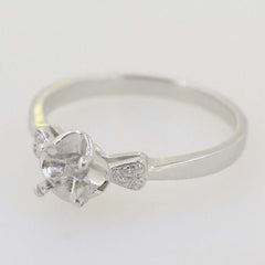 Jewelry Wax Semi Mount Ring Setting Rd 4 4.5mm Solitaire Accent Engagement