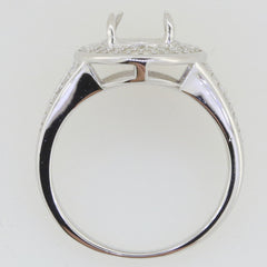 Jewelry Wax Semi Mount Ring Setting Oval OV 10x8mm Cab Black Spinel