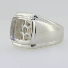 14K White Gold Semi Mount Ring Setting Cushion CU 15X11mm Cabochon DK20263R14KW - Syzjewelry