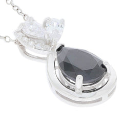 Sterling Silver Semi Mount Pendant Setting Pear PE 10X7mm White Topaz - Syzjewelry