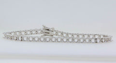 Sterling Silver Semi Mount Tennis Bracelet Setting Round RD 4x4mm 42 Stone - Syzjewelry