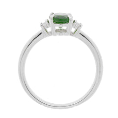 Sterling Silver Semi Mount Ring Setting Oval OV 8X6mm White Topaz PJC24124R - Syzjewelry