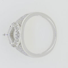 14K White Gold Semi Mount Ring Setting Pear PE 10X8mm - Syzjewelry