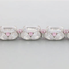 Sterling Silver Semi Mount Bracelet Setting Emerald OCT 10X8mm PE 6x4 RD3.5 - Syzjewelry