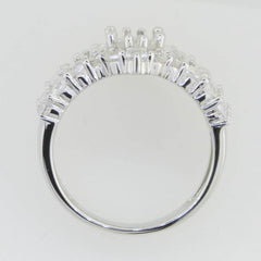 14K White Gold Semi Mount Ring Setting Marquise MQ 12X6mm - Syzjewelry