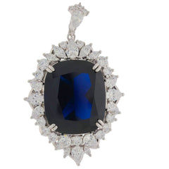 Sterling Silver Semi Mount Pendant Setting Cushion CU 30X25mm - Syzjewelry
