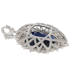 Sterling Silver Semi Mount Pendant Setting Cushion CU 30X25mm - Syzjewelry