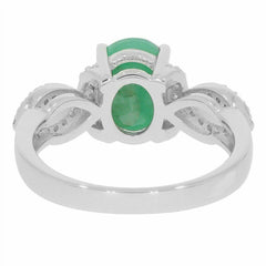 Sterling Silver Semi Mount Ring Setting Oval OV 9x7mm White Topaz PJC2634R - Syzjewelry