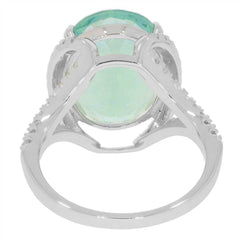 Sterling Silver Semi Mount Ring Setting Oval OV 16X12mm White Topaz - Syzjewelry