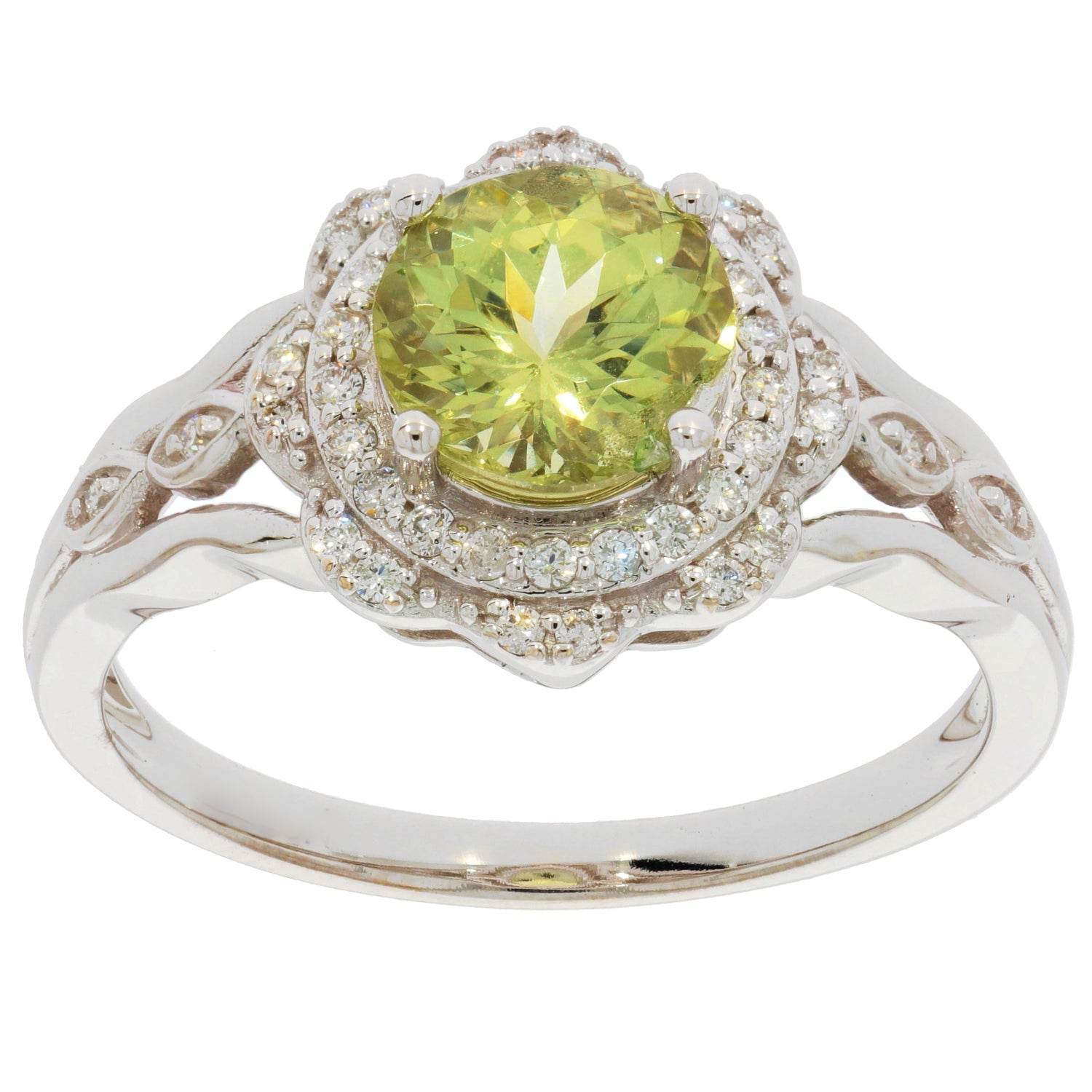 Sterling Silver Semi Mount Ring Setting Round RD 7X7mm Halo Split Shank - Syzjewelry